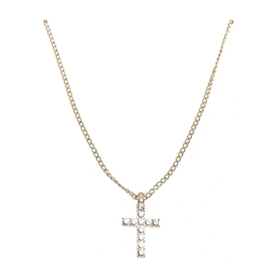 Abbildung von Urban Classics Cross Necklace Halskette goldcoloured, Größe: One Size, Gold coloured