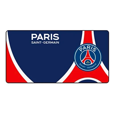 Abbildung von Konix PSG Gaming Mauspad XXL 90 x 46 cm Ultrafeine 3D Silikonoberfläche rutschfeste Gummibasis Blau, Weiß und Rot