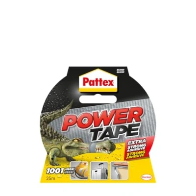 Abbildung von Pattex Gewebeband Power Tape, (B)50 mm x (L)25 m, grau