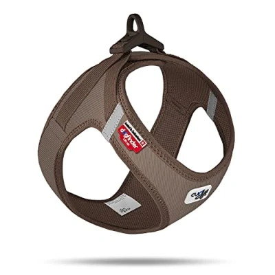 Abbildung von Curli Hunde Geschirr Clasp Vest Cord braun