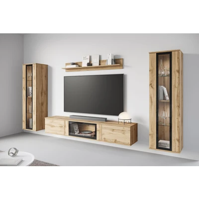 Abbildung von INOSIGN Wohnwand Caro, stehend und hängend montierbar, (Komplett Set, 4 St), grifflose Design, höhenverstellbare Einlegeböden