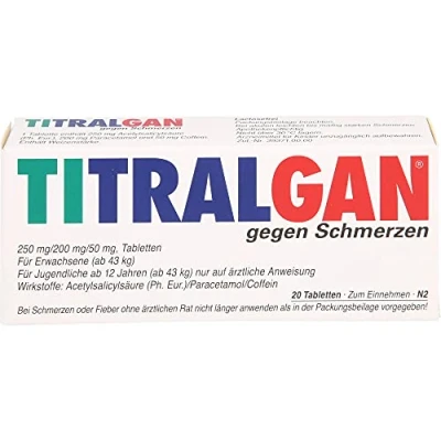 Abbildung von TITRALGAN gegen Schmerzen 20 St
