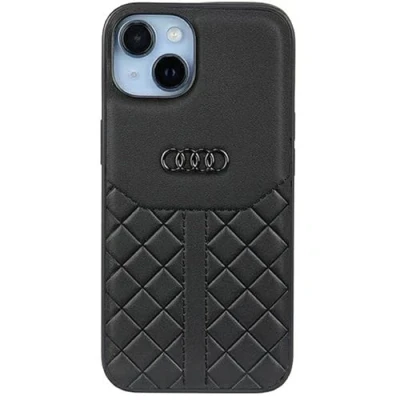 Abbildung von Audi Genuine Leather Hülle für iPhone 14 6.1&quot; Schwarz Hard AU TPUPCIP14 Q8/D1 BK