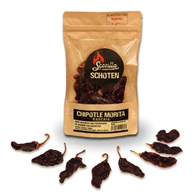 Abbildung von Scovillas Chipotle Morita Schoten, getrocknet, 30g
