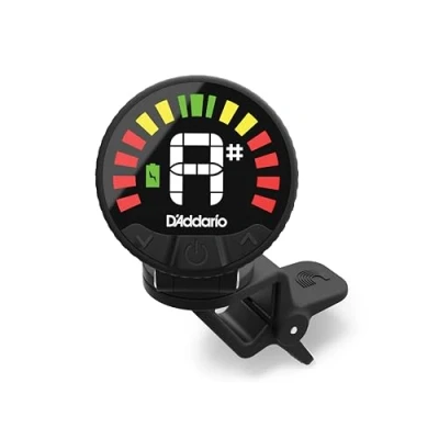 Abbildung von D&#039;Addario Nexxus 360 wiederaufladbarer Cello und Bass Tuner Ansteckbarer für Automatische Abschaltung Einstellbarer Vollfarb LED Bildschirm