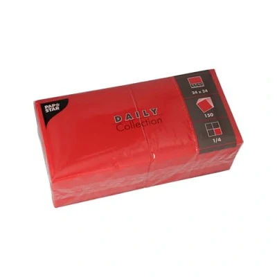 Abbildung von PAPSTAR Servietten 24,0 x cm 2 lagig rot