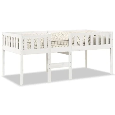 Abbildung von vidaXL Bett Kinderbett ohne Matratze Weiß 90x200 cm Massivholz Kiefer