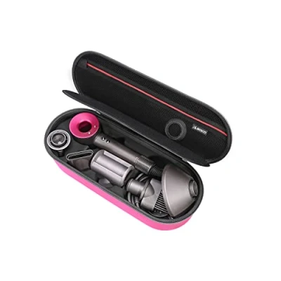 Abbildung von RLSOCO Tasche für Dyson Supersonic Hair Dryer/Supersonic Haartrockner &amp; Modell HD15/HD08（Dunkelrosa）