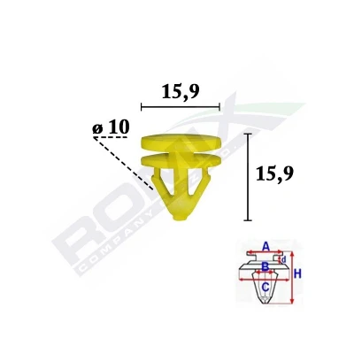 Abbildung von ROMIX C70627 Clip, Zier /Schutzleiste FORD: FOCUS 3, C Max, MONDEO 4 Turnier