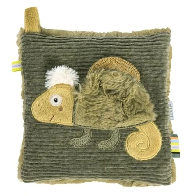 Abbildung von Fehn Kirschkernkissen Chamäleon Kuschelkissen mit entnehmbarem Wärme / Kältesäckchen und niedlichem Tiermotiv Körnerkissen für Babys Kleinkinder