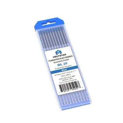 Abbildung von MELTSTAR WL20 blau 2% Lanthanoxid WIG Wolframelektrode Elektrode Ø2.4 x 175MM 10 Stückund strahlungsfreie professionelle zum Schweißen, Polieren und Schleifen