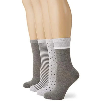 Abbildung von DIM Fashion CREW Socks 4 PACK Socken, Damen, Größe: One Size, Grey