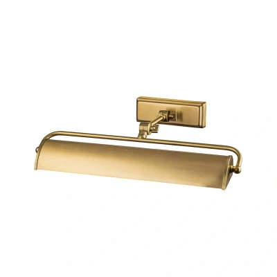 Abbildung von Elstead Lighting WINCHFIELD PLM AB Bilderleuchte 2xE14 40W Stahl Messing gealtert H:12.7cm B:44.5cm dimmbar