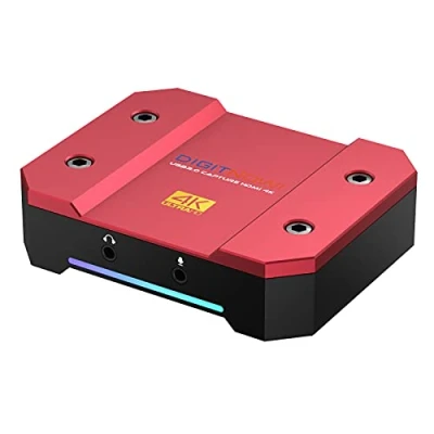 Abbildung von DIGITNOW! USB Videoaufnahmekarte 4k/60Hz HDR10 Zero Lag Passthrough, extrem niedrige Latenz, Full HD Videoaufnahme für PS5, PS4/Pro, Xbox Series X/S, One Real USB3.0