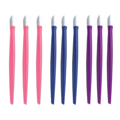 Abbildung von Nagelhautschieber, 9 Stücke Kunststoffgriff Dead Skin Cleaner, Nail Art Werkzeuge, für Damen