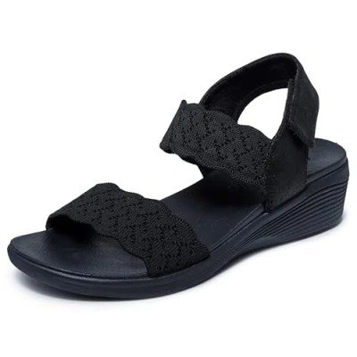 Abbildung von Skechers ARYA ON THE RISE Keilsandalette, Plateausandale, Klettschuh mit Luxe Foam