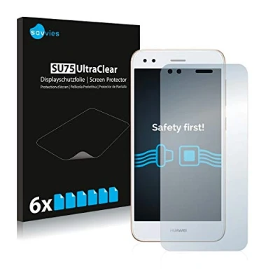 Abbildung von Savvies 6 Stück Schutzfolie für Huawei P9 Lite Mini Displayschutz Folie Ultra Transparent