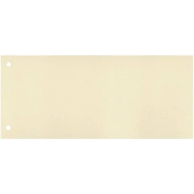 Abbildung von Q Connect KF00514 Trennblätter, Farbregister, Aktenfahnen, Universalregister Trennstreifen 10,5 x 24 cm 100 Stück chamois