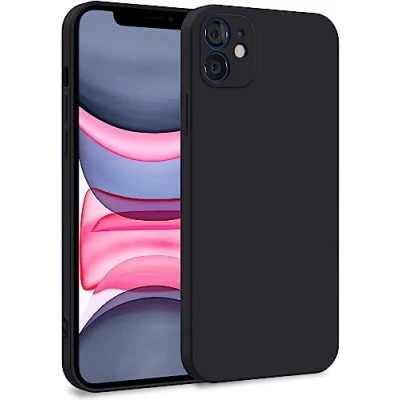 Abbildung von MyGadget Hülle kompatibel mit iPhone 11 Zweilagige Handyhülle Kameraschutz Cover Innenfutter &amp; Silikon außen Schwarz