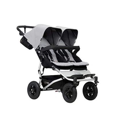 Abbildung von Mountain Buggy DUET V3 6 Silver Doppelter Kinderwagen mit 4 Rädern