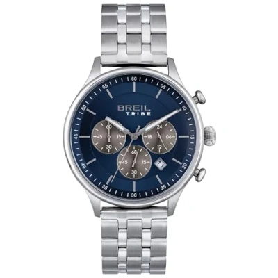 Abbildung von Breil Orologio Uomo Classy quadrante Mono Colore BLU movimento Chrono QUARZO e BRACCIALE Acciaio Argento EW0642