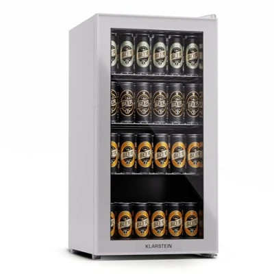 Abbildung von Klarstein Getränkekühlschrank HEA Bersafe 74 wh 10045533A, 84 cm hoch, 43 breit, Bier Hausbar Flaschenkühlschrank Glastür