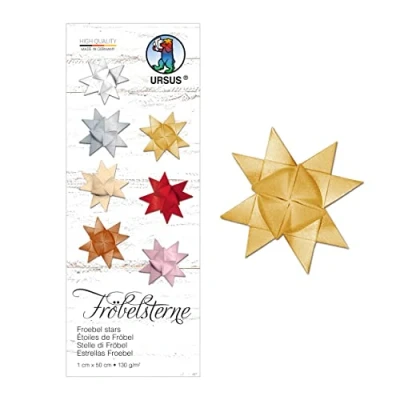 Abbildung von Ludwig Bähr Faltstreifen Fröbelsterne 130g/qm 1x50cm VE=100 Stück gold