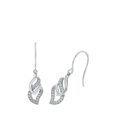 Abbildung von amor FÜR Damen AUS 925ER Sterling Silber Zirkonia Weiss Ohrringe, Damen, Größe: One Size,