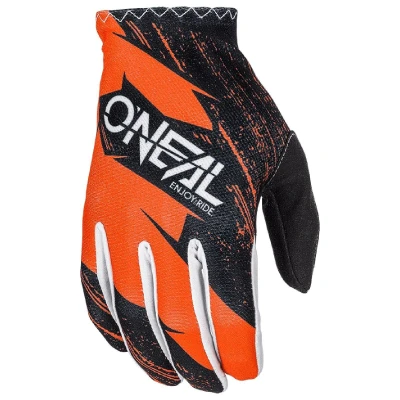 Abbildung von O&#039;NEAL Fahrrad &amp; Motocross Handschuhe Kinder MX MTB DH FR Downhill Freeride Langlebige, Flexible Materialien, belüftete Handoberseite Matrix Youth Glove Burnout Schwarz Orange Größe L
