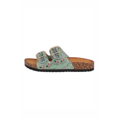Abbildung von Palado by Sila Sahin Ullak Pantolette flach, Damen, Größe: 36, Hellblau strass Schuhe