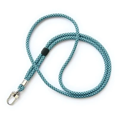 Abbildung von trage.band® langes verstellbares Trageband/Umhängeband mit Karabinerhaken, schwarz blau