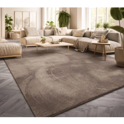 Abbildung von TT Home Teppich Andalucia 100, rechteckig, Höhe: 14 mm, Wohnzimmer Kurzflor Einfarbig Modernes Design Waschbar