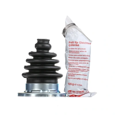 Abbildung von FEBI BILSTEIN 38333 Achsmanschette Vorderachse links, getriebeseitig Gummi VOLKSWAGEN: Golf 4 Variant, Schrägheck, Bora Limousine