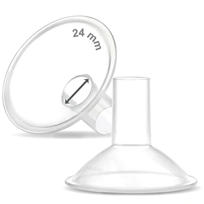 Abbildung von Maymom MyFit Crater Series 24mm 2xZweiteiliger Brustschutz Kompatibel mit Medela Milchpumpen Langer Nippeltunnel für Elasitc Brustwarzen