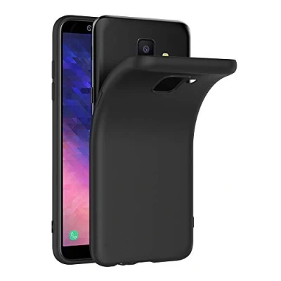 Abbildung von AICEK Samsung Galaxy A6 2018 Hülle, Schwarz Silikon Schutzhülle für Case TPU Bumper Handyhülle (5,6 Zoll)