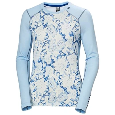 Abbildung von Helly Hansen Damen Lifa Merino Midweight Graphic Crew, Blau, L