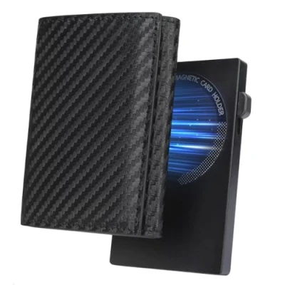 Abbildung von Fomax Mini Geldbörse Smart Wallet mit RFID Schutz, für 13 Karten und Scheine, Viel Platz Geldscheine