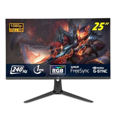 Abbildung von YEYIAN Gaming Flachbildschirm 25&quot; FHD 1920x1080 LED Panel VA RGB Effekte 178 Ansicht 3000:1 240 Hz 16:9 16,7 Millionen Farben 1 ms Reaktionszeit VESA DisplayPort 1.4 / HDMI