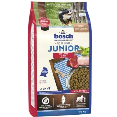 Abbildung von bosch HPC Junior mit Lamm &amp; Reis Hundetrockenfutter zur Aufzucht ernährungssensibler Welpen 1 x kg
