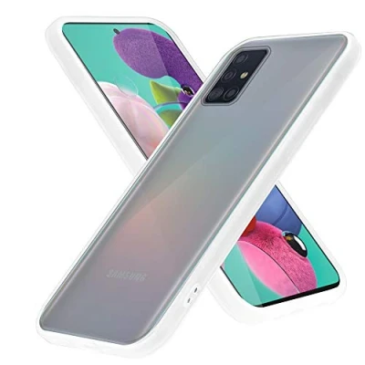 Abbildung von Cadorabo Hülle kompatibel mit Samsung Galaxy A51 5G Schutzhülle TPU Silikon Case Hybrid Matt Design Anti Rutsch Slim Kratzfest Weiche Gummi Rundumschutz für in Transparent