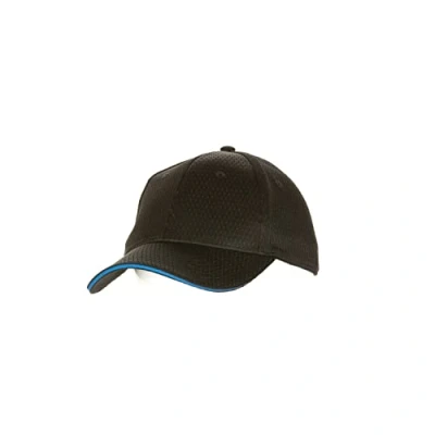 Abbildung von Colour by Chef Works BCCT BLU 0 coole Baseballkappe in schwarz mit blauer Ziernaht, Einheitsgröße, aus Cool Vent Stoff