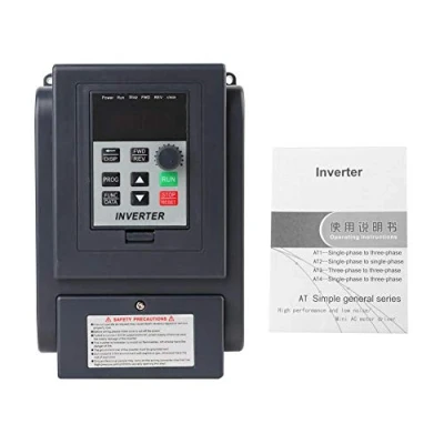 Abbildung von Frequenzumrichter VFD,AT4 1500X VFD Antrieb Inverter 1 Phasen 220V Eingang 3 380V Ausgang 1.5KW 8A Drehzahlregler 50/60Hz PWM Steuerung