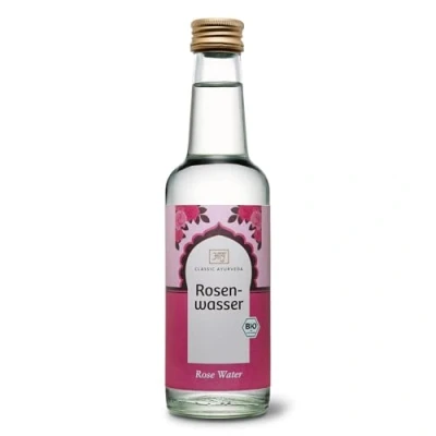 Abbildung von Classic Ayurveda Bio Rosenwasser 250 ml Zur Aromatisierung von Süßspeisen in der arabischen und indischen Küche