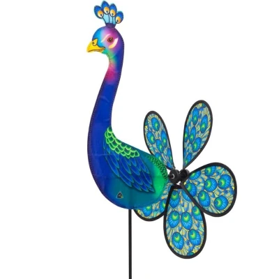 Abbildung von Windspiele in Tierform Spin Critters ca 32x65cm Pfau