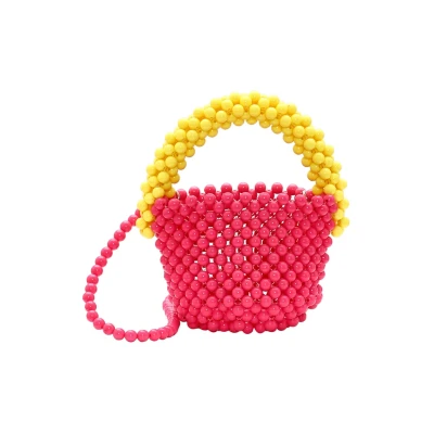 Abbildung von Dreimaster Handtasche Frauen Pink Gelb Mehrfarbig