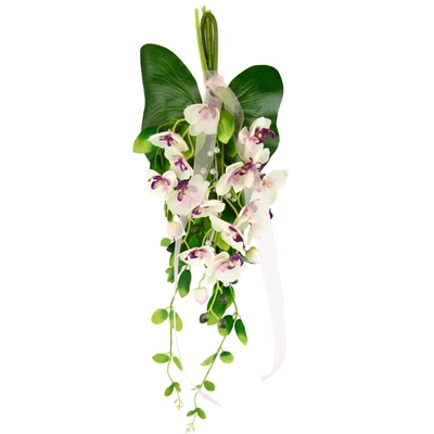 Abbildung von I.GE.A. Kunstblume &quot;Orchidee&quot;, Mit Blätter im Topf aus Keramik Künstliche Blume Cymbidium Orchidee
