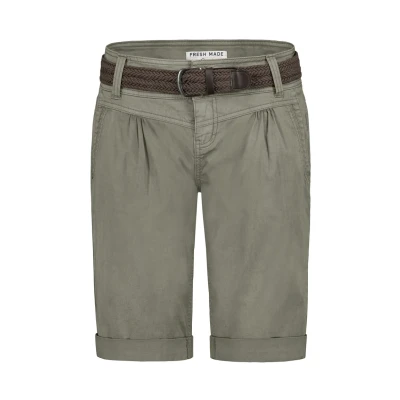 Abbildung von Fresh Made Bermuda MIT GÜRTEL UND Taschen Shorts, Damen, Größe: XL, Grün