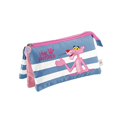 Abbildung von Dohe Dreifach Federmäppchen Pink Panther Modell Stripes