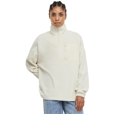 Abbildung von Urban Classics Polar Troyer Fleecepullover, Damen, Größe: 4XL, Sand