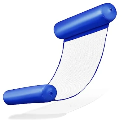 Abbildung von Balinco aufblasbare Hängematte Erwachsene, Wasserspielzeug Kinder, Luftmatratze Wasser, Wassermatratze, Relaxmatte, Wasserhängematte, Poolparty (Blau)